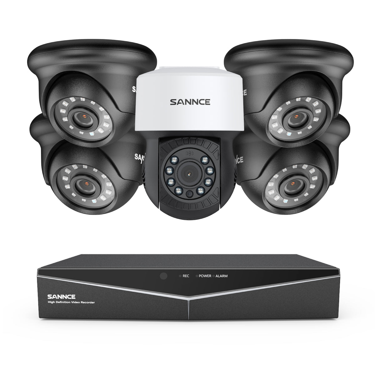 1080P 8 Channel PT Security Camera System - Hybrid 5-in-1 DVR, Pan & Tilt CCTV Camera, 100 ft Night Vision, Motion Detection, Outdoor, Waterproof
