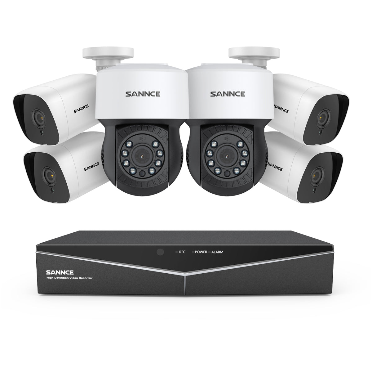 1080P 8 Channel PT Security Camera System - Hybrid 5-in-1 DVR, Pan & Tilt CCTV Camera, 100 ft Night Vision, Motion Detection, Outdoor, Waterproof