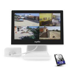 10 Channel Wireless PT Security Camera System, 5MP NVR w/ 10.1'' LCD Monitor, 5MP Wireless PT Security Camera, Pan & Tilt 2Pcs IP Cameras AI Human Detection, Remote Access, Smart Motion Alerts, Work with Alexa