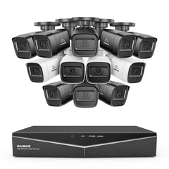 1080p 16 Channel 12 Camera Outdoor Wired Security System, Smart Motion Detection, 100 ft Infrared Night Vision, IP67 Weatherproof