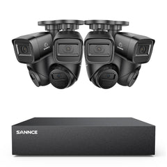 1080P 8-Channel Wired Security DVR System with 8pcs 2MP Outdoor Bullet CCTV Cameras, Smart Human / Vehicle / Motion Detection