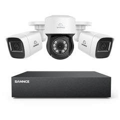 5MP 8 Channel PT Security Camera System - Hybrid 5-in-1 DVR, Pan & Tilt CCTV Camera, 100 ft Night Vision, Motion Detection, Outdoor, Waterproof