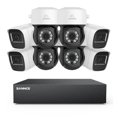 1080P 8 Channel PT Security Camera System - Hybrid 5-in-1 DVR, Pan & Tilt CCTV Camera, 100 ft Night Vision, Motion Detection, Outdoor, Waterproof
