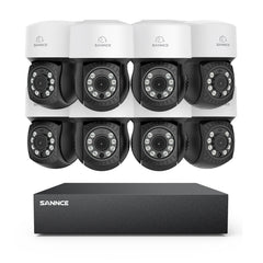 1080P 8 Channel PT Security Camera System - Hybrid 5-in-1 DVR, Pan & Tilt CCTV Camera, 100 ft Night Vision, Motion Detection, Outdoor, Waterproof