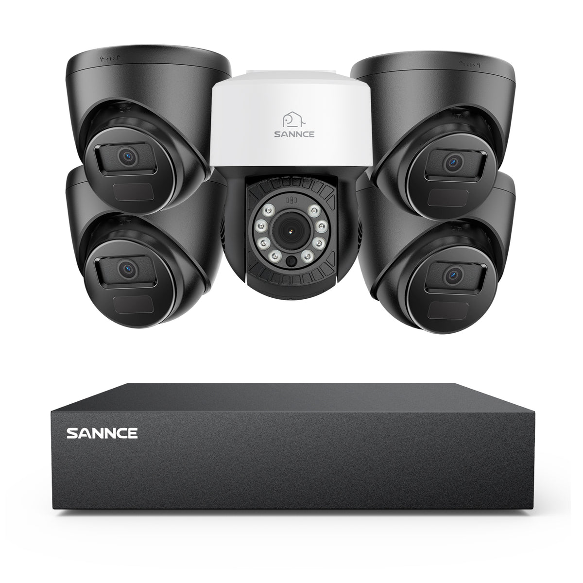 1080P 8 Channel PT Security Camera System - Hybrid 5-in-1 DVR, Pan & Tilt CCTV Camera, 100 ft Night Vision, Motion Detection, Outdoor, Waterproof