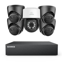 1080P 8 Channel PT Security Camera System - Hybrid 5-in-1 DVR, Pan & Tilt CCTV Camera, 100 ft Night Vision, Motion Detection, Outdoor, Waterproof