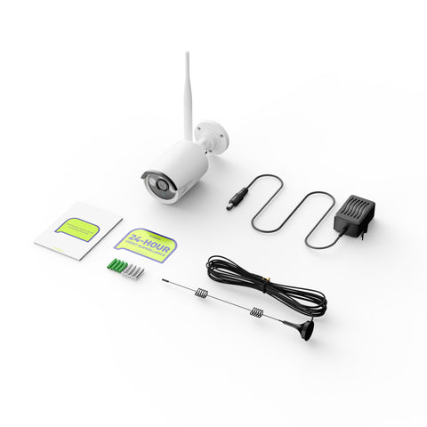 10 Channel Wireless Security Camera System, 5MP NVR w/ 10.1'' LCD Monitor, 2 pcs IP Cameras  AI Human Detection, Remote Access & Smart Motion Alerts, Work with Alexa