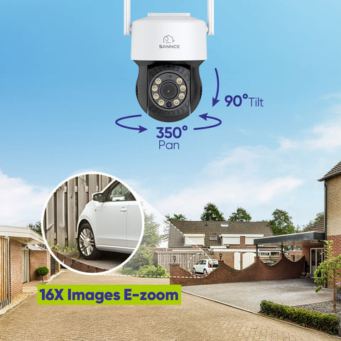 10 Channel Wireless PT Security Camera System, 3MP NVR w/ 10.1'' LCD Monitor, 3MP Wireless PT Security Camera, Pan & Tilt 2Pcs IP Cameras AI Human Detection, Remote Access, Smart Motion Alerts, Work with Alexa