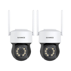10 Channel Wireless PT Security Camera System, 5MP NVR w/ 10.1'' LCD Monitor, 5MP Wireless PT Security Camera, Pan & Tilt 2Pcs IP Cameras AI Human Detection, Remote Access, Smart Motion Alerts, Work with Alexa