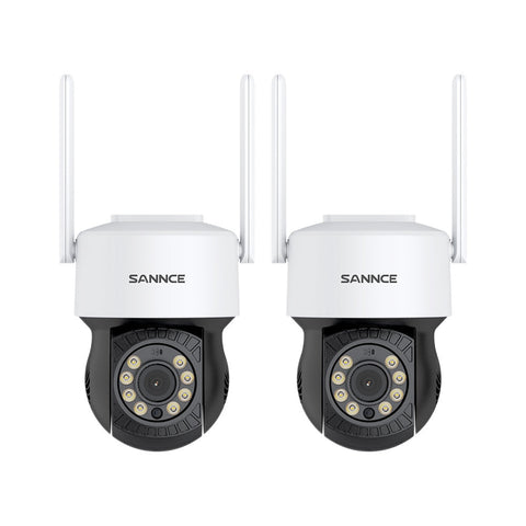 10 Channel Wireless PT Security Camera System, 3MP NVR w/ 10.1'' LCD Monitor, 3MP Wireless PT Security Camera, Pan & Tilt 2Pcs IP Cameras AI Human Detection, Remote Access, Smart Motion Alerts, Work with Alexa