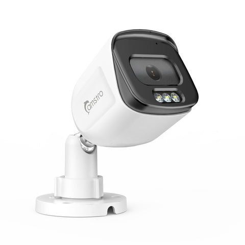 Camstro 4K 8-Channel POE CCTV Camera Security System, 4K NVR w/4 5MP IP Cameras, Color Night Vision, Customized Motion Area, Comprehensive Smart Detection, Two-Way Audio Intercom, IP67 Weatherproof