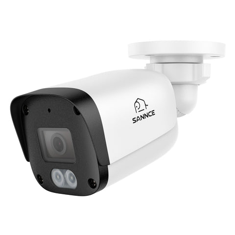 4K 8MP Super HD PoE Security Outdoor IP Camera - Smart Person/Vehicle Alerts, Dual-Light Color Night Vision, Audio Recording, work with SANNCE N98PBN (2-Pack)