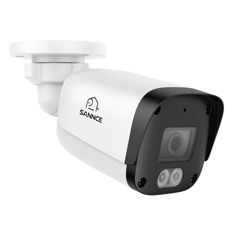 4K 8MP Super HD PoE Security Outdoor IP Camera - Smart Person/Vehicle Alerts, Dual-Light Color Night Vision, Audio Recording, work with SANNCE N98PBN (2-Pack)