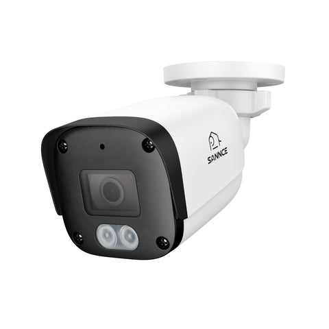 4K 8MP Super HD PoE Security Outdoor IP Camera - Smart Person/Vehicle Alerts, Dual-Light Color Night Vision, Audio Recording, work with SANNCE N98PBN (2-Pack)