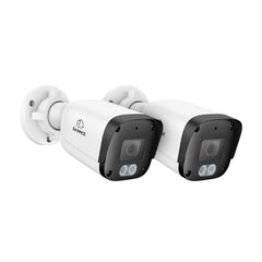 2PCS 5MP Full HD PoE IP Bullet Security Camera, 256G Storage TF Card Capacity, Two-Way Communication