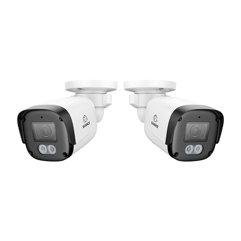 2PCS 5MP Full HD PoE IP Bullet Security Camera, 256G Storage TF Card Capacity, Two-Way Communication
