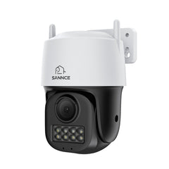 HR500 - 5MP Outdoor PT PoE Security Camera, Pan & Tilt, AI Human & Vehicle Detection & Auto Tracking, Color Night Vision, Support microSD Card Slot