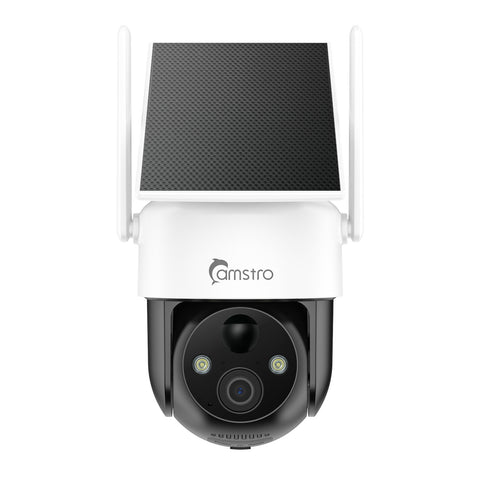 Camstro 4G LTE Cellular Solar Security Camera Wireless Outdoor, 2K Camera No WiFi Needed with SIM Card, 360° Full View, PIR Motion Detection & Siren, 2-Way Audio, Colour Night Vision, IP66 Waterproof