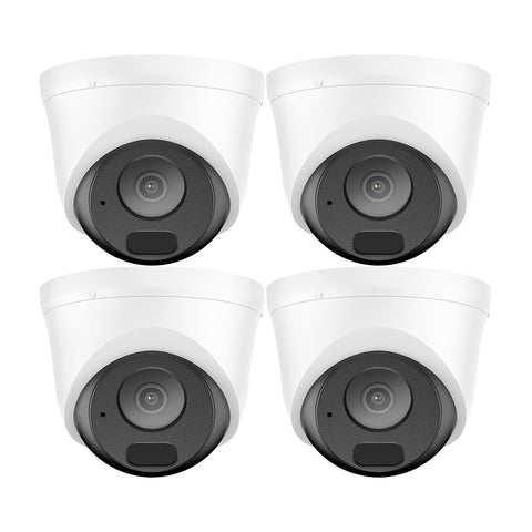 4PCS 5MP Full HD PoE IP Security Camera, Night Vision, Advanced Detection, IP67 Waterproof