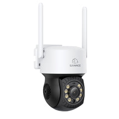 5MP 16-Channel Wireless CCTV System, 8MP NVR, PT WiFi Cameras, AI Audio, Human Detection, Work With Alexa (2xPT Cameras + 2x4MP Dual-Lens Wide-Angle Camera)