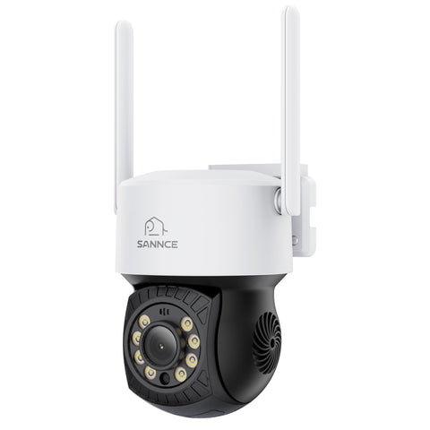 5MP 16-Channel Wireless CCTV System, 8MP NVR, PT WiFi Cameras, AI Audio, Human Detection, Work With Alexa (2xPT Cameras + 2x4MP Dual-Lens Wide-Angle Camera)