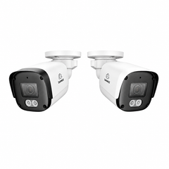 FX800 - 2Pcs 4K PoE Bullet Security Camera w/ Dual-Light Color Night Vision, 129° Wider-Angle, SD Card Slot, AI Detection, Two-Way Audio, IP67 Waterproof