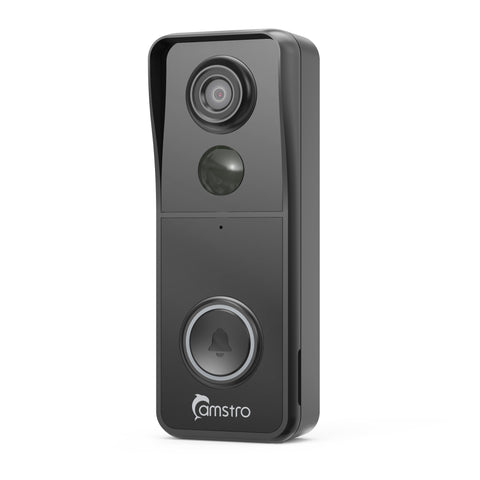 Camstro 5MP Wireless Video Doorbell, Motion Detection, 180-Day Battery Life, Night Vision, 2-Way Audio, Works with Alexa & Google Home, IP65 Weatherproof