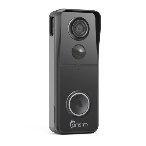 Camstro 5MP Wireless Video Doorbell, Motion Detection, 180-Day Battery Life, Night Vision, 2-Way Audio, Works with Alexa & Google Home, IP65 Weatherproof