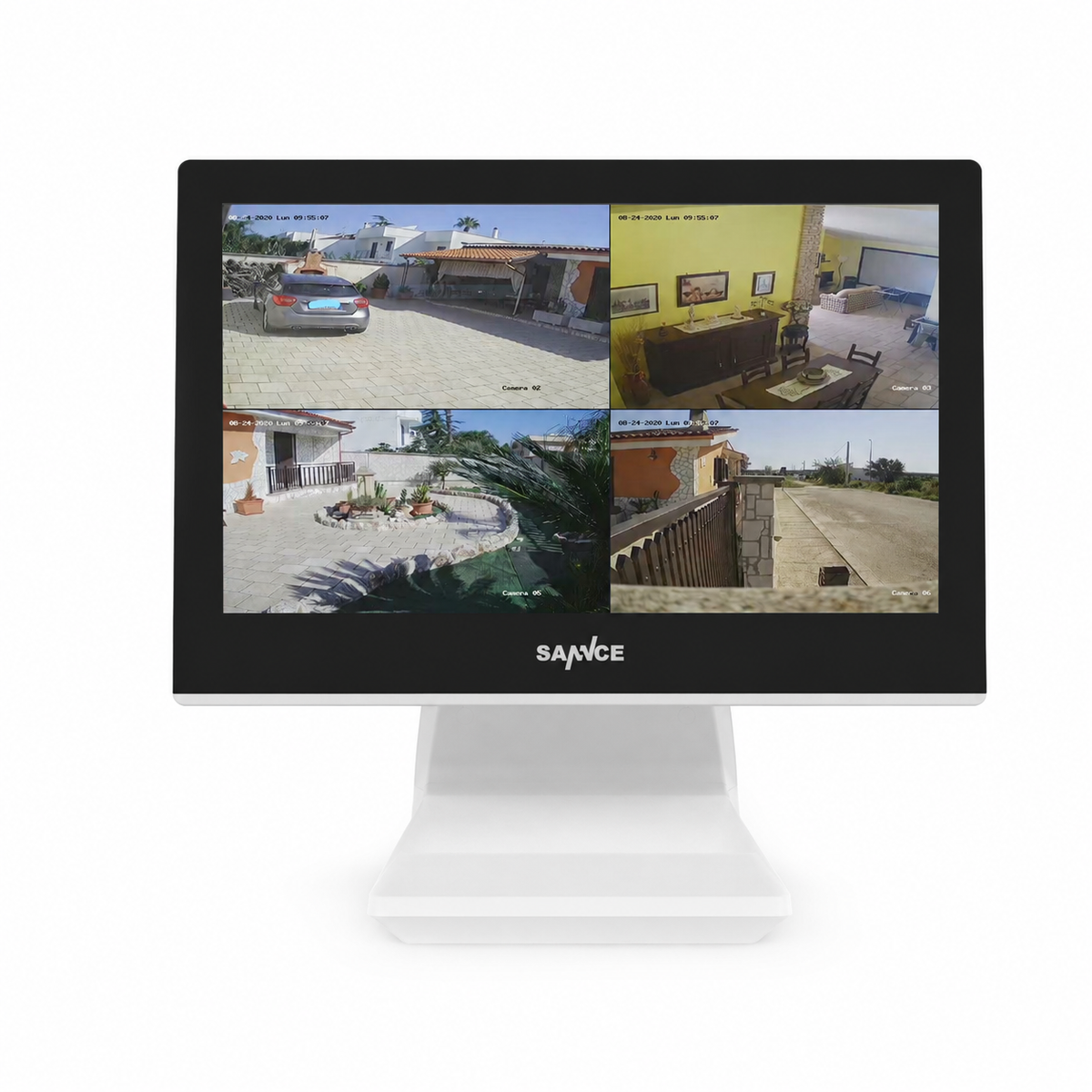 2K Super HD 10 Channel NVR, 10.1" LCD Monitor, Smart Motion Alerts, AI Human Recognition, Work with Alexa
