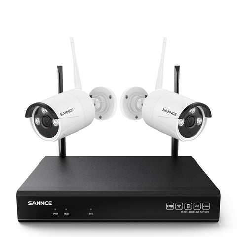 5MP 16-Channel Wireless Security Camera System, 8MP NVR, 5MP WiFi 2 Pcs IP Cameras, Two-Way Audio, IP66 Waterproof, Smart AI Human Detection, Work With Alexa