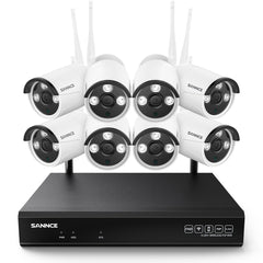 8MP 10-Channel Wireless Security Camera System, Two-Way Audio, IP66 Waterproof, Smart AI Human Detection, Work With Alexa