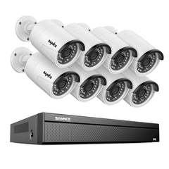 16 Channel 4K PoE Security Camera System, 2TB HDD, 4K NVR & 5MP Outdoor PoE IP Cameras, ONVIF Supported, H.265, Audio Recording, Human/Vehicle Detection