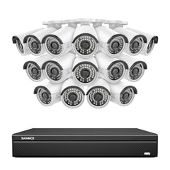 16 Channel 4K PoE Security Camera System, 8MP Outdoor PoE IP Cameras, ONVIF Supported NVR, Two-Way Audio, Smart Human/Vehicle Detection