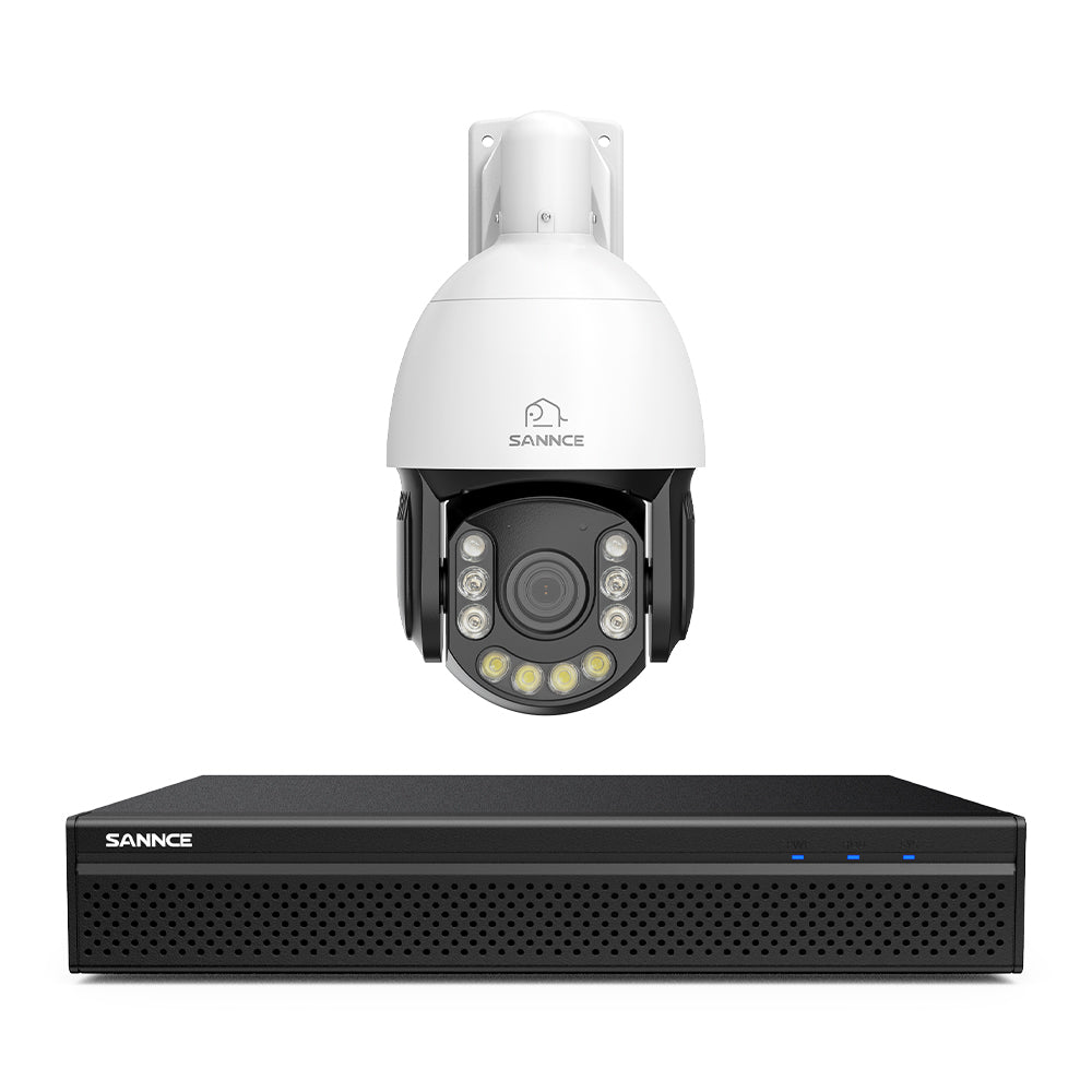 4K 8-Channel PoE Security NVR System with 20X PTZ 8MP Camera, Auto Tracking, Two-Way Audio, Color Night Vision