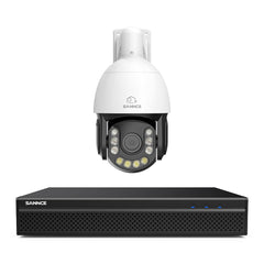 4K 8-Channel PoE Security NVR System with 20X PTZ 8MP Camera, Auto Tracking, Two-Way Audio, Color Night Vision
