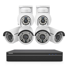 16 Channel 4K PoE Bullet & PT Security Camera System, 8MP Outdoor PoE IP Cameras, Pan & Tilt, ONVIF Supported NVR, Two-Way Audio, Smart Human/Vehicle Detection(2x PT Cameras+4x IP Cameras)