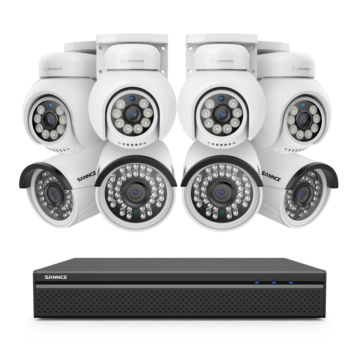 8CH 4K PoE Security Camera System for Home & Business | 8MP Bullet & PT ...