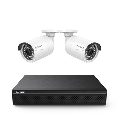 8 Channel 5MP PoE Security Camera System, 4K NVR & 2pcs 5MP Outdoor PoE IP Cameras, ONVIF Supported, H.265+, Audio Recording, Smart Motion Detection