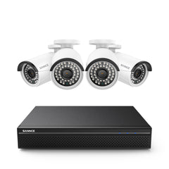 4K 8-Channel PoE Security Camera System, 8MP 10CH NVR 4 3MP Bullet CCTV IP Cameras, Audio Recording, Motion Detection