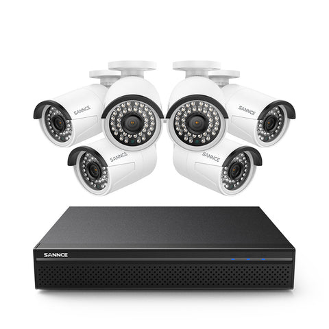 4K 8-Channel Wired PoE Security Camera System, 4K NVR w/ 3MP CCTV IP Cameras, Audio Recording