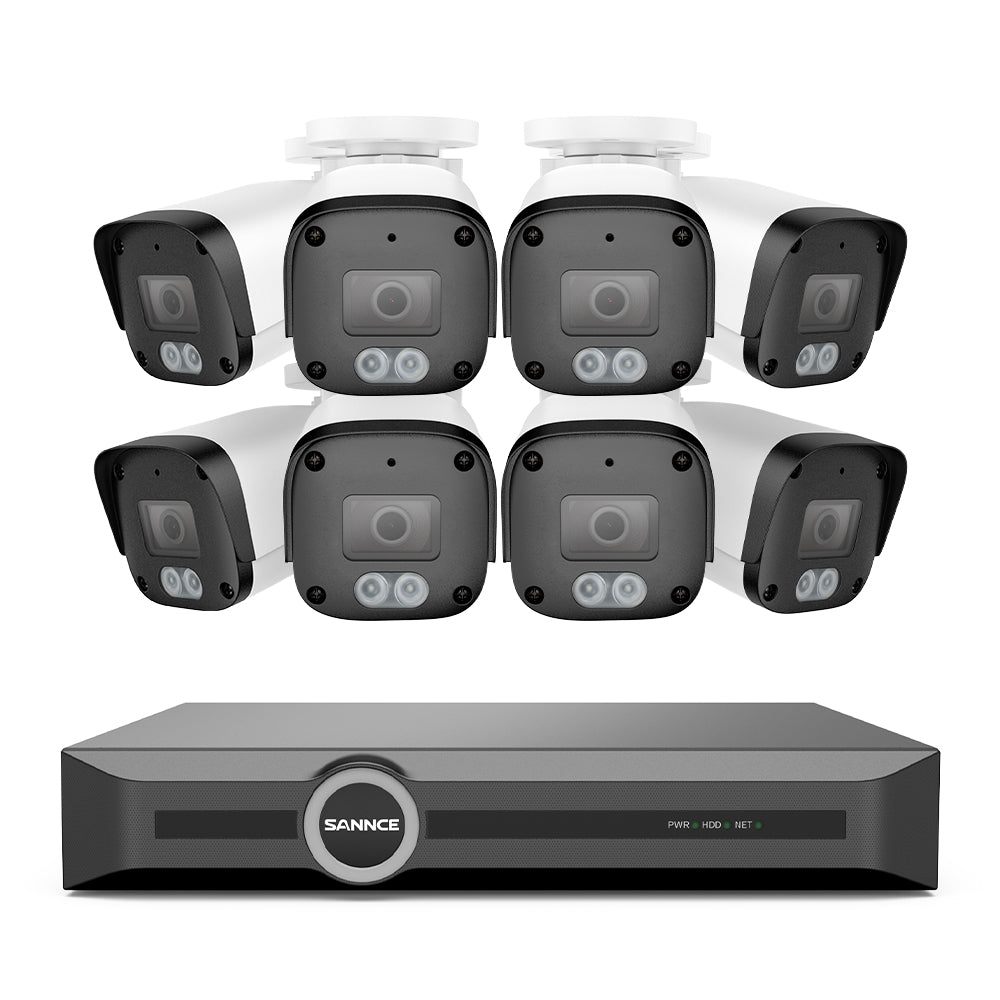 5MP 8 Channel PoE Security System, 6MP NVR, S+265., Human & Vehicle Detection, Smart Playback, Smart Notification with Image Attached