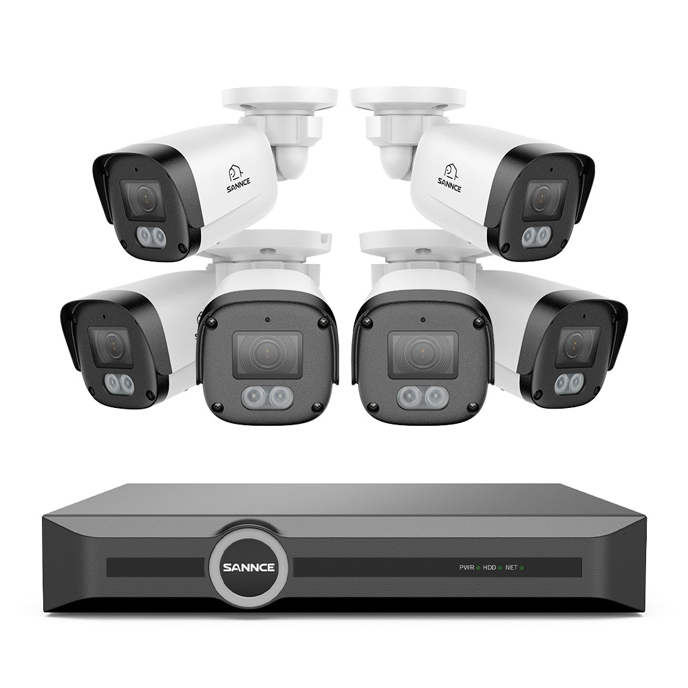 3MP 8 Channel PoE Security System, 6MP NVR, S+265., Smart Motion Detection, Smart Playback, Smart Notification with Image Attached