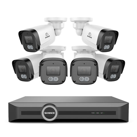 3MP 8 Channel PoE Security System, 6MP NVR, S+265., Smart Motion Detection, Smart Playback, Smart Notification with Image Attached