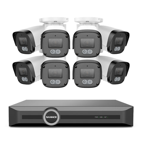 3MP 8 Channel PoE Security System, 6MP NVR, S+265., Smart Motion Detection, Smart Playback, Smart Notification with Image Attached