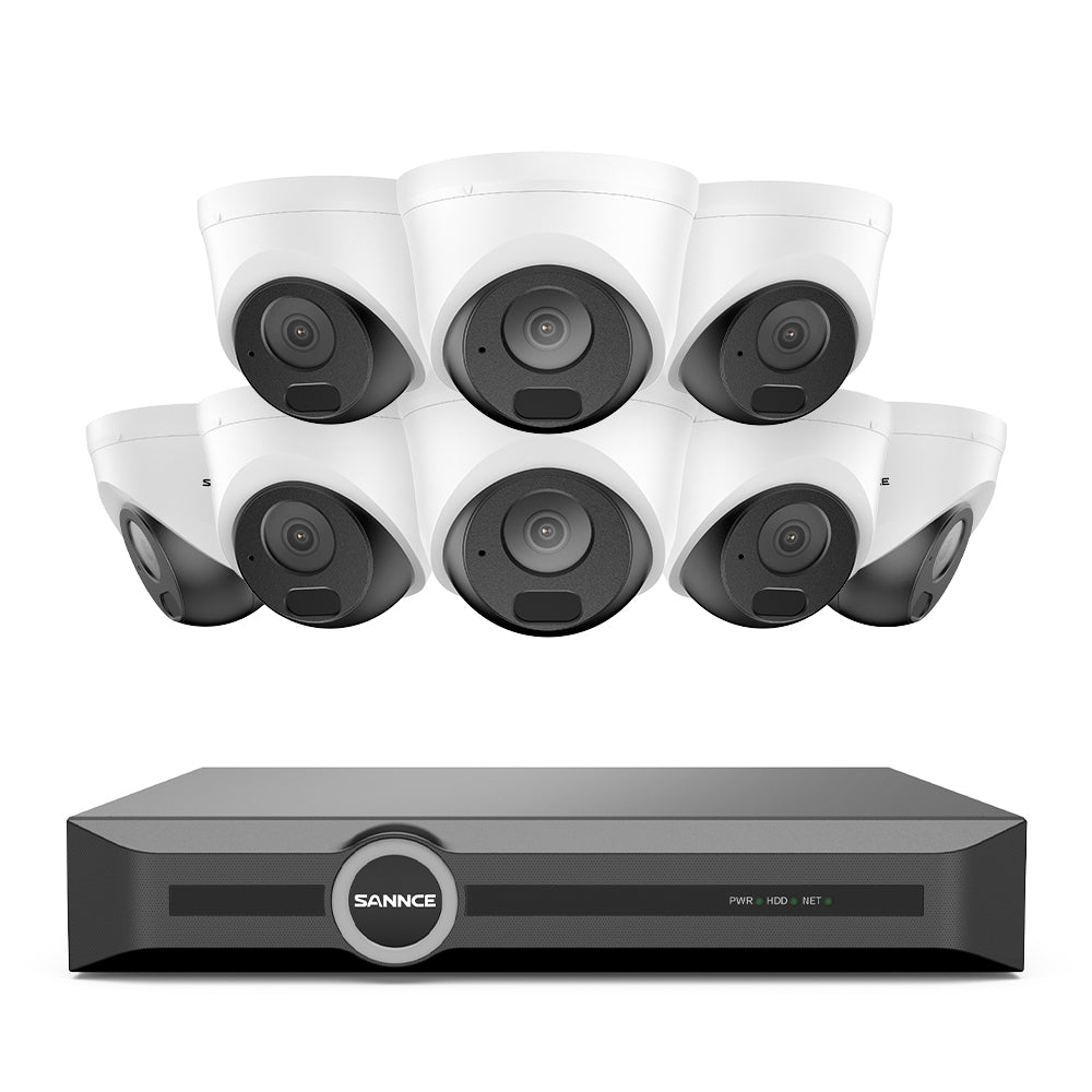 3MP 8 Channel PoE Security System, 6MP NVR, S+265., Smart Motion Detection, Smart Playback, Smart Notification with Image Attached