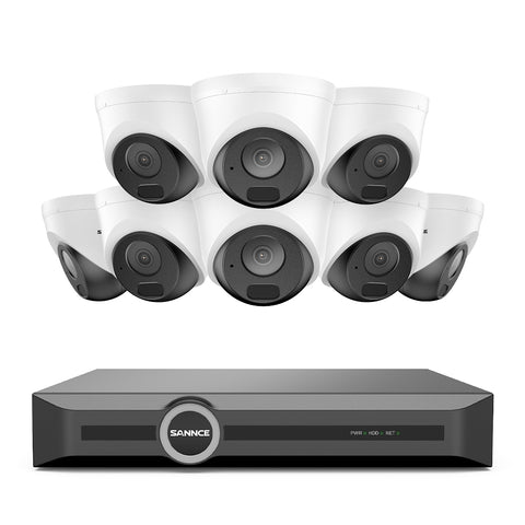 3MP 8 Channel PoE Security System, 6MP NVR, S+265., Smart Motion Detection, Smart Playback, Smart Notification with Image Attached