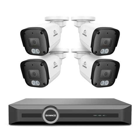 SANNCE 3MP 8 Channel PoE Outdoor Security Camera System, 6MP NVR, S+265., Smart Motion Detection, Smart Playback, Smart Notification with Image Attached
