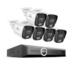 5MP 8 Channel PoE Security System, 6MP NVR, S+265., Human & Vehicle Detection, Smart Playback, Smart Notification with Image Attached
