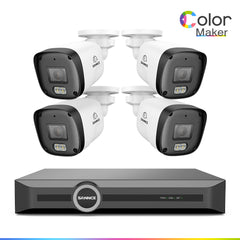 NCR300 - 3MP 8-Channel PoE Security Camera System with 6MP NVR, F1.0 Full Color Night Vision, 4Pcs 2K Cameras, AI Human & Vehicle Detection, S+265