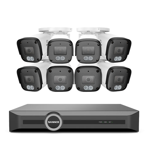 FW800 - 4K POE Security Camera System w/ Audio, AI Detection, Wider-Angle, Dual-Light Color Night Vision, IP67 Waterproof